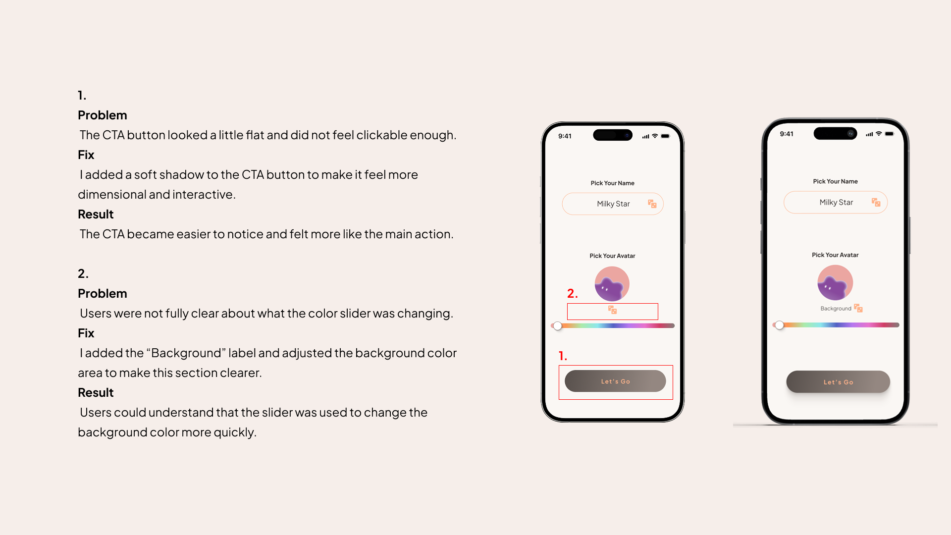 Design iterations