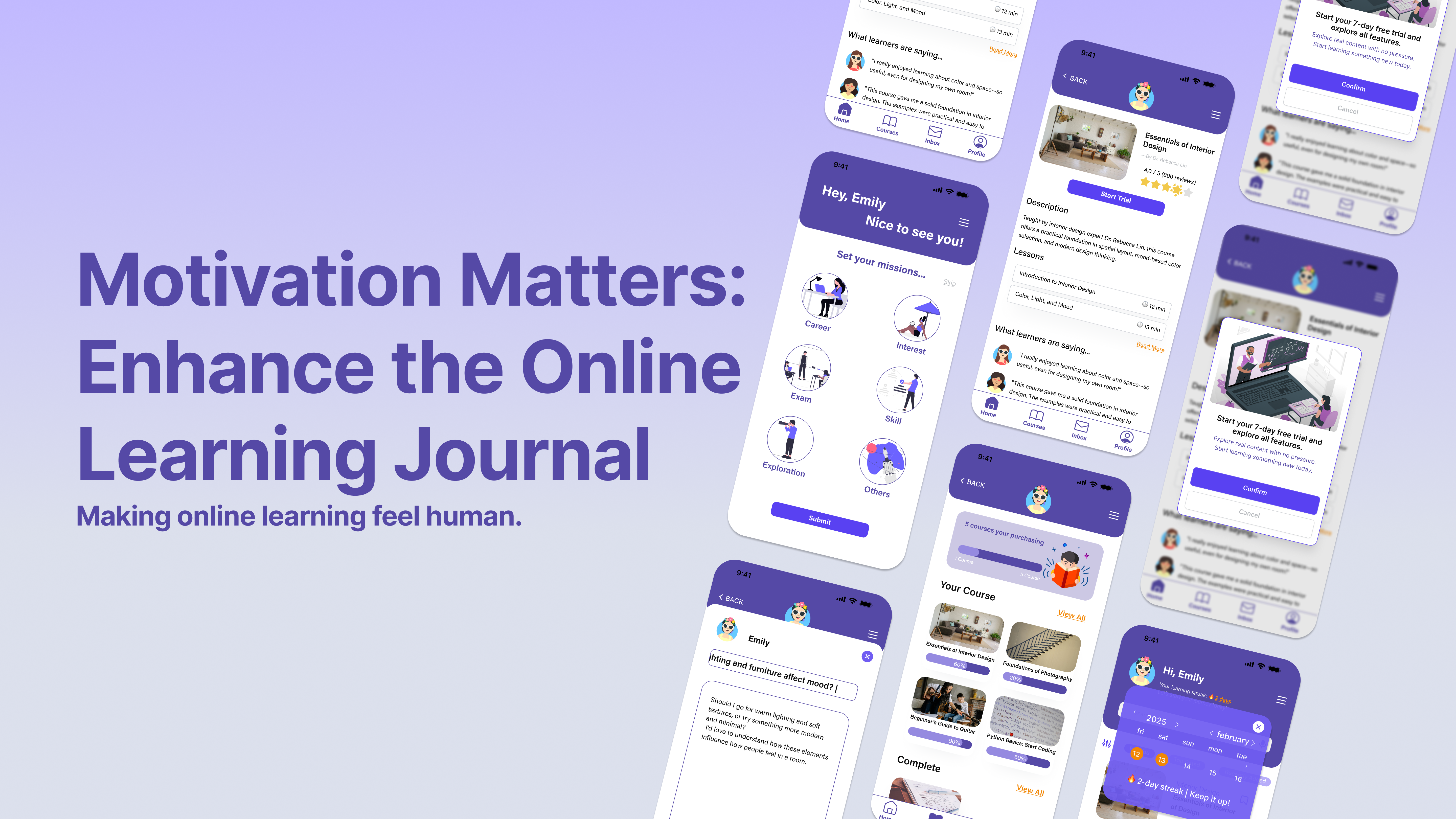 Motivation Matters: Enhance the Online Learning Journal